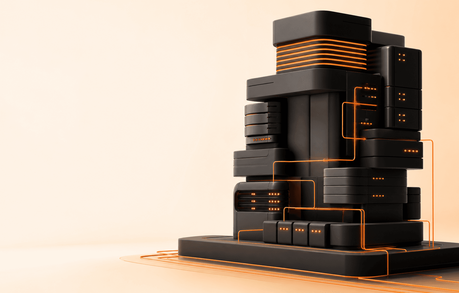 Technical infrastructure visual by OrionaTech